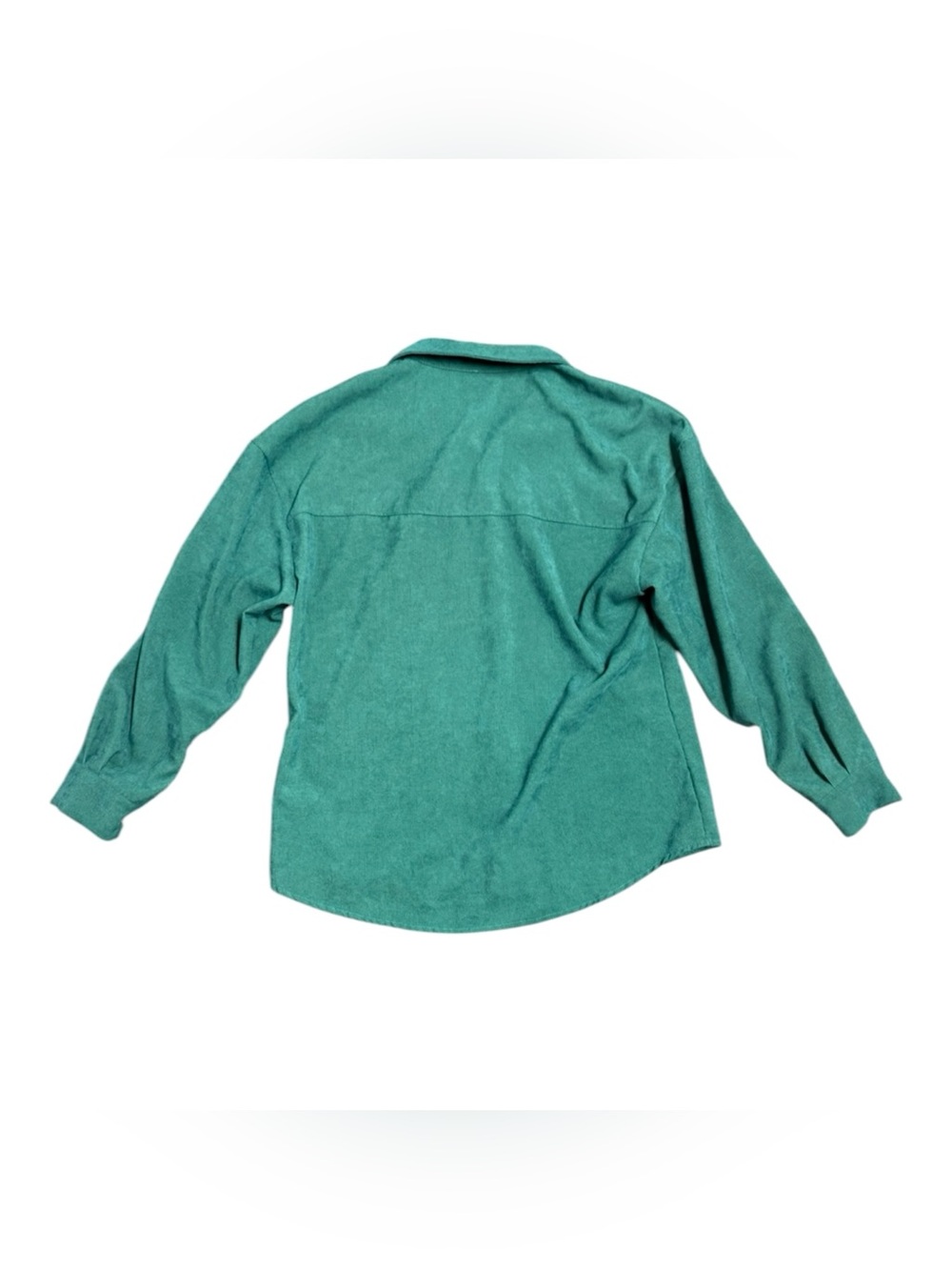 Classic Green Medium Knit light corduroy Top button down shirt - Picture 2 of 4